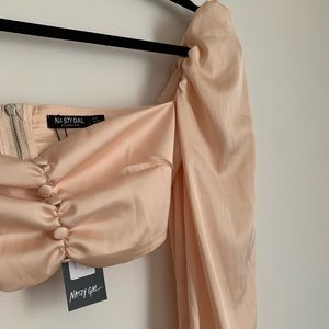 Nasty Gal Silk Crop Top